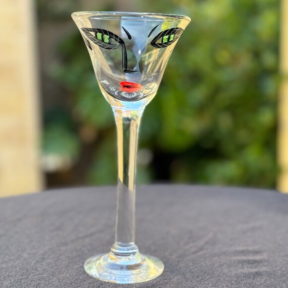 Kosta Boda Painted Goblet Glass - Open Minds Series